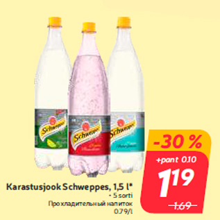 Allahindlus - Karastusjook Schweppes, 1,5 l*