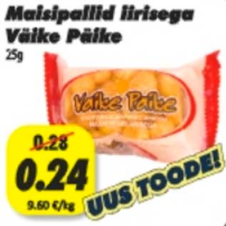 Allahindlus - Maisipallid iirisega Väike Päike 25g