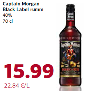 Allahindlus - Captain Morgan Black Label rumm