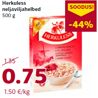 Allahindlus - Herkuless neljaviljahelbed 500 g