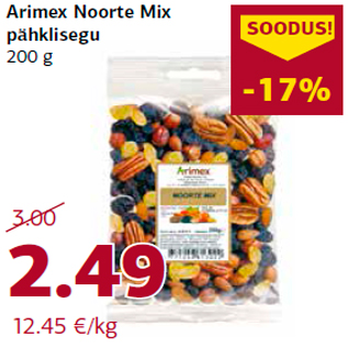 Allahindlus - Arimex Noorte Mix pähklisegu 200 g