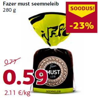 Allahindlus - Fazer must seemneleib 280 g