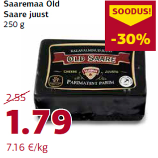 Allahindlus - Saaremaa Old Saare juust 250 g