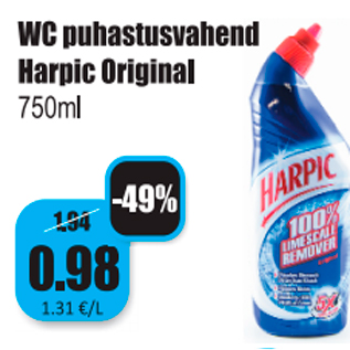 Allahindlus - WC puhastusvahend Harpic Original