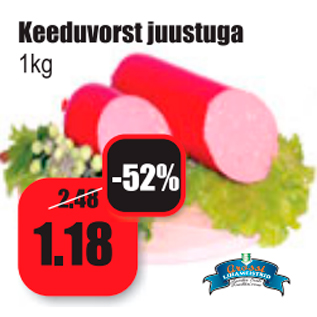 Allahindlus - Keeduvorst juustuga 1 kg