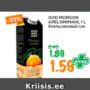 Allahindlus - GOD MORGON APELSINIMAHL 1 L