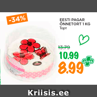 Allahindlus - EESTI PAGAR ÕNNETORT 1 KG