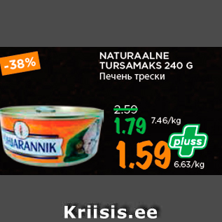 Allahindlus - NATURAALNE TURSAMAKS 240 G