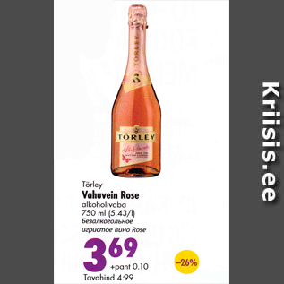 Allahindlus - Törley Vahuvein Rose alkohoolivaba, 750 ml