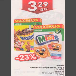 Allahindlus - Nestle hommikusöögihelbed, 625 g .Cini Minis . Nesquick