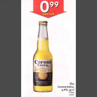 Allahindlus - Õlu Corona Extra, 4,6%, 35 cl