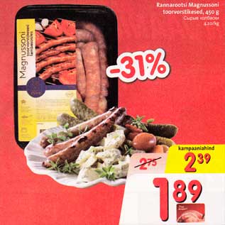 Allahindlus - Rannarootsi Magnussoni toorvortikesed, 450 g