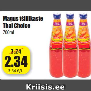 Allahindlus - Magus tšillikaste Thai Choice