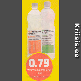 Скидка - Вода Vitamineral, 0,75 л