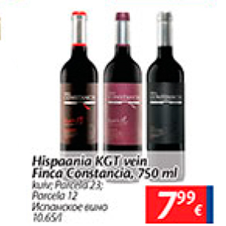 Allahindlus - Hispaania KGT vein Finca Constancia, 750 ml