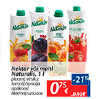 Allahindlus - Nektar või mahl Naturalis, 1 l