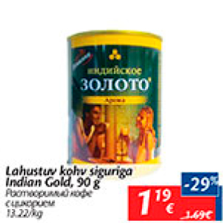 Allahindlus - Lahustuv kohv siguriga Indian Gold, 90 g