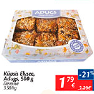 Allahindlus - Küpsis Elysee, Adugs, 500 g