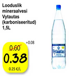 Allahindlus - Looduslik mineraalvesi Vytautas karboniseeritud