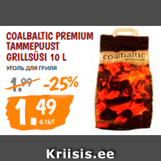 Allahindlus - Coalbaltic Premium tammepuust grillsüsi 10 l