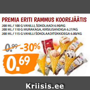 Allahindlus - PREMIA ERITI RAMMUS KOOREJÄÄTIS