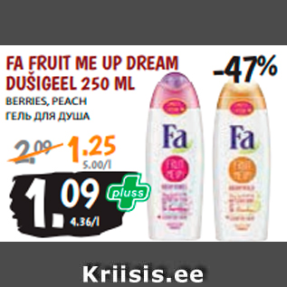 Allahindlus - FA FRUIT ME UP DREAM DUŠIGEEL 250 ML