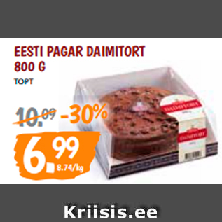 Allahindlus - EESTI PAGAR DAIMITORT 800 G