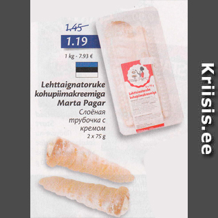 Allahindlus - Lehttaignatoruke kohupiimakreemiga Marta Pagar