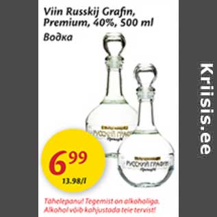 Allahindlus - Viin Russkij Grafin, Premium,