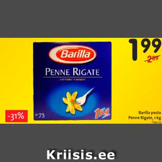 Allahindlus - Barilla pasta Penne Rigate, 1 kg