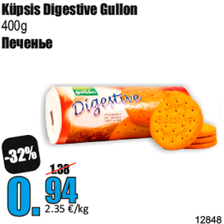 Allahindlus - Küpsis Digestive Gullon 400g