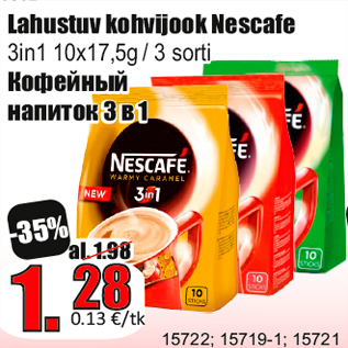 Allahindlus - Lahustuv kohvijook Nescafe