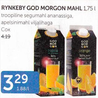 Allahindlus - RYNKEBY GOD MORGAN MAHL 1,75 L