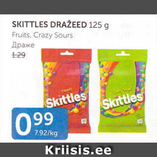 Allahindlus - SKITTLES DRAŽEED 125 G