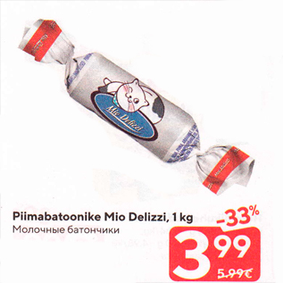 Allahindlus - Piimabatoonike Mio Delizzi, 1 kg