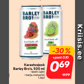 Allahindlus - Karastusjook Barley Bro