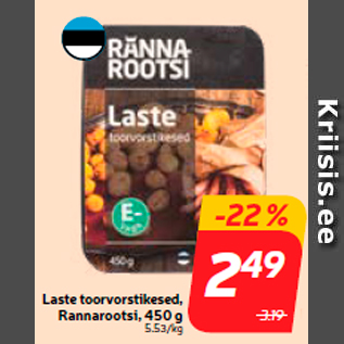 Allahindlus - Laste toorvorstikesed, Rannarootsi, 450 g