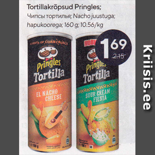 Allahindlus - Tortillakrõpsud Pringles