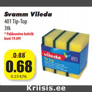 Allahindlus - Svamm Vileda 401 Tip-Top 3tk