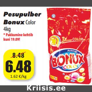 Allahindlus - Pesupulber Bonux Color 4kg