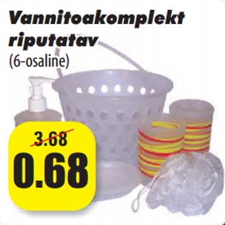 Allahindlus - Vannitoakomplekt riputatav (6-osaline)