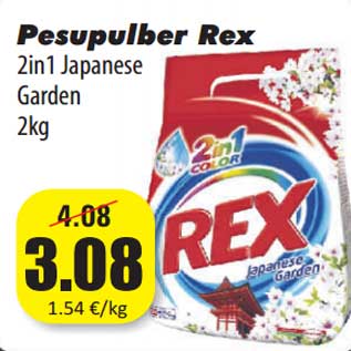 Allahindlus - Pesupulber Rex 2in1 Japanese Garden 2kg