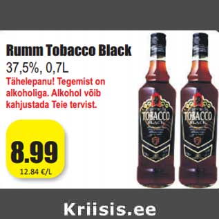 Allahindlus - Rumm Tobacco Black