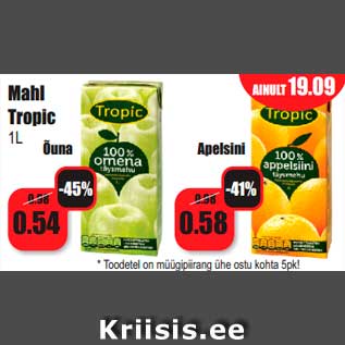 Allahindlus - Mahl Tropic 1L