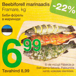 Allahindlus - Beebiforell marinaadis