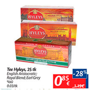 Allahindlus - Tee Hyleys, 25 tk