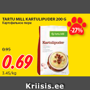 Allahindlus - TARTU MILL KARTULIPUDER 200 G