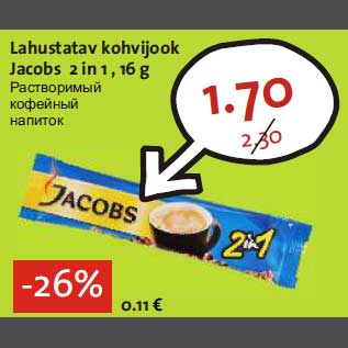 Allahindlus - Lahustatav kohvijook Jacobs 2in1