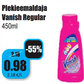 Allahindlus - Plekieemaldaja Vanish Regular 450ml