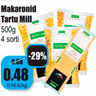 Allahindlus - Makaronid Tartu Mill